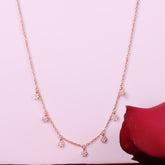 Rose gold Multi Drop Pendant Chain
